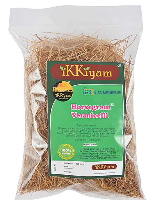 Ikkiyam Horsegram (Kollu) Vermicelli (semia), 200 Grams