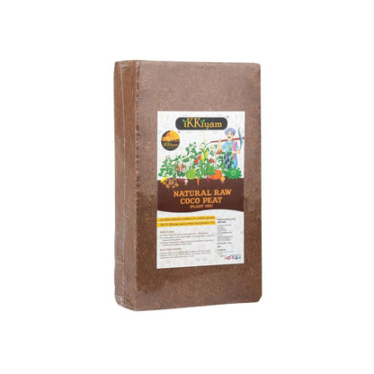 ikkiyam Natural raw Coco Peat block | Planting use | 2 kg