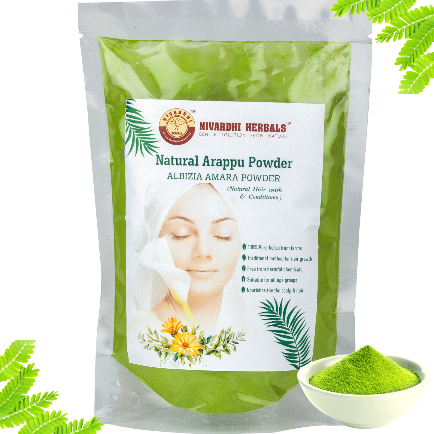 Nivardhi Herbals Natural Arappu powder | Albizia Amara 500g