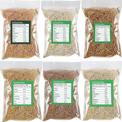 Ikkiyam Combo of Kodo millet, Foxtail millet, Wheat, Ragi, Bajra, Horsegram Vermicelli | semia each 200g – Total 1.2kg