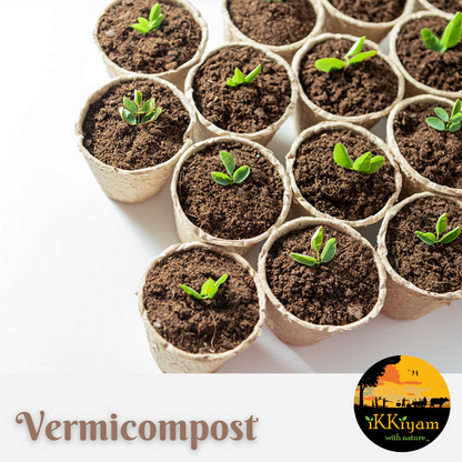 ikkiyam Natural Earthworm manure | Vermicompost | 1 kg for plants