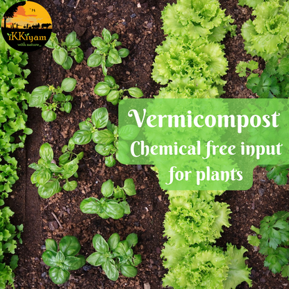 ikkiyam Natural Earthworm manure | Vermicompost | 5 kg for plants