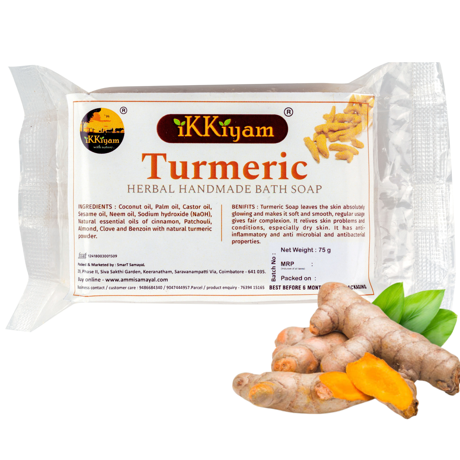 turmeric soap front